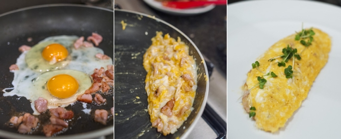 Fast Omelette with Bacon Recipe. Copyright © 2022 Terence Carter / Grantourismo. All Rights Reserved.