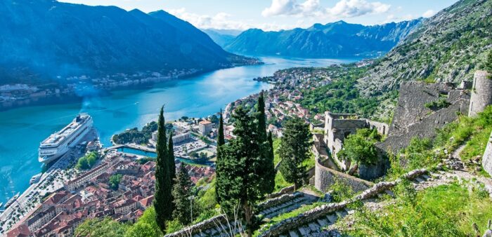 Climbing up to Kotor's Castle of San Giovanni, Kotor, Montenegro. Copyright © 2022 Terence Carter / Grantourismo. All Rights Reserved.