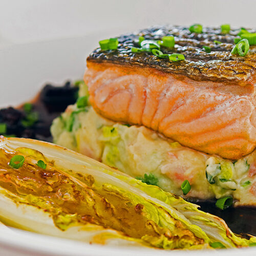 Salmon Fillet with Colcannon Recipe. Father's Day dinner ideas. What to Cook this Weekend. Copyright © 2017 Terence Carter / Grantourismo. All Rights Reserved.