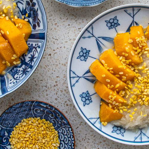 Mango Sticky Rice Recipe by Chef David Thompson. Copyright © 2022 Terence Carter / Grantourismo. All Rights Reserved. Best summer desserts recipes