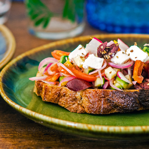 Greek Salad Bruschetta with Olive Sourdough Bread for a Slice of the Mediterranean. What to Cook this Week. Copyright © 2022 Terence Carter / Grantourismo. All Rights Reserved.