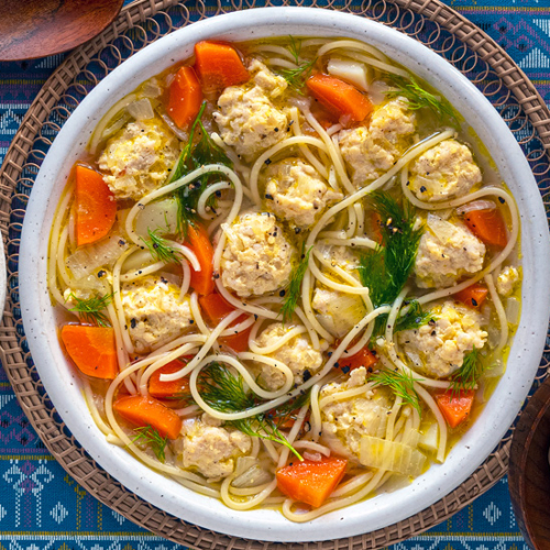 Russian Chicken Noodle Soup Recipe with Chicken Meatballs. Copyright © 2022 Terence Carter / Grantourismo. All Rights Reserved.