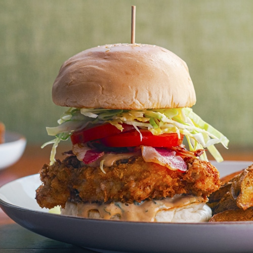 Chicken Schnitzel Burger Recipe with Pickle Mayo. Sunday dinner recipe ideas. Copyright © 2022 Terence Carter / Grantourismo. All Rights Reserved.