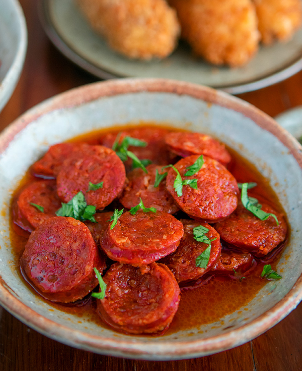 Spanish Chorizo in Red Wine Recipe for Chorizo al Vino Tinto