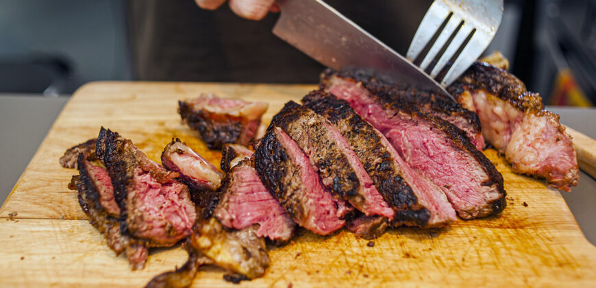 Fathers Day Dinner Ideas – Stroganoff, Crispy Salmon, Cote de Boeuf, Spiced Pork Belly, Brined Pork. (Pictured) Côte de Bœuf (cote de boeuf) recipe, Courtesy of Chef Pierre Gagnaire, Paris, France. Copyright © 2023 Terence Carter / Grantourismo. All Rights Reserved.