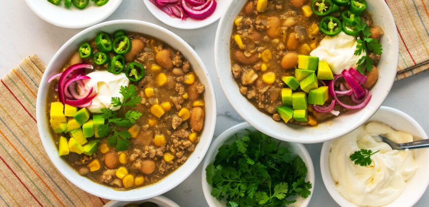 White Bean Chilli Recipe for a Gently Spiced Crowd-Pleasing Bean Chilli. What to cook this week. Copyright © 2023 Terence Carter / Grantourismo. All Rights Reserved.