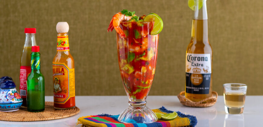 Mexican Shrimp Cocktail Recipe for Coctel de Camarones. Shrimp recipes. Copyright © 2023 Terence Carter / Grantourismo. All Rights Reserved.