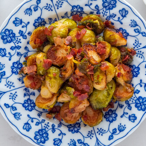 Caramelized Brussels Sprouts Recipe with Crispy Bacon. Copyright © 2023 Terence Carter / Grantourismo. All Rights Reserved.