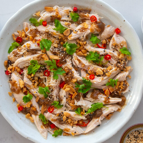 Chicken Salad Recipe with Peanut Sauce, Sesame, Coriander and Chillies. Dishes Beginner Cooks Should Learn from a Good Soup to a Great Salad