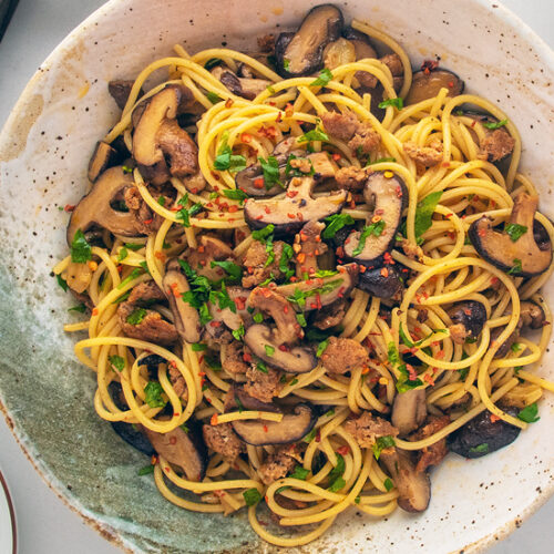 Sausage Mushroom Pasta Recipe. Copyright © 2023 Terence Carter / Grantourismo. All Rights Reserved.