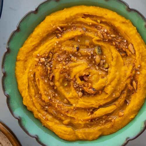 Pumpkin Hummus Recipe for a Middle Eastern Style Dip
