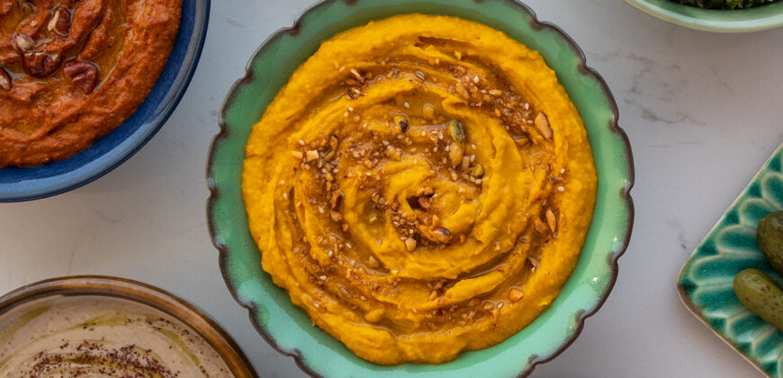 Pumpkin Hummus Recipe for a Middle Eastern Style Dip
