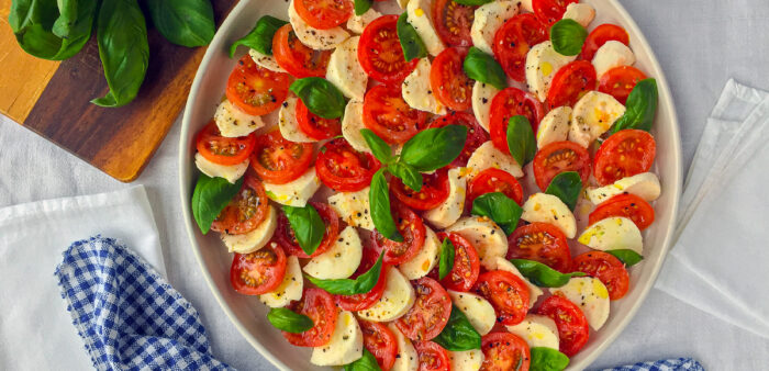 Caprese Salad Recipe for a Classic Italian Tomato, Buffalo Mozzarella and Basil Salad. Copyright © 2024 Terence Carter / Grantourismo. All Rights Reserved.