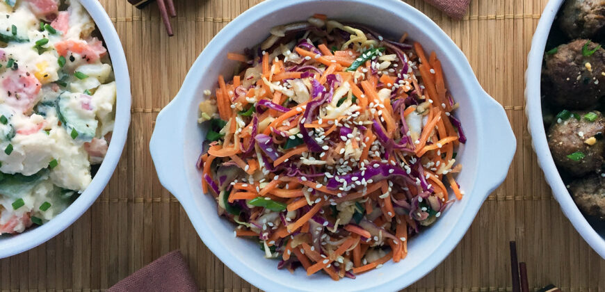 Korean Coleslaw Recipe for a Korean Cabbage Salad Side Dish. Copyright © 2024 Terence Carter / Grantourismo. All Rights Reserved.