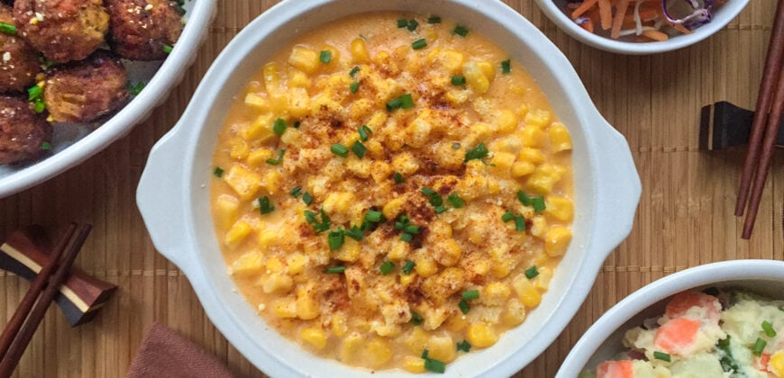 Korean Corn Cheese Recipe for the Popular Korean Drinking Food Dish. Copyright © 2024 Terence Carter / Grantourismo. All Rights Reserved.
