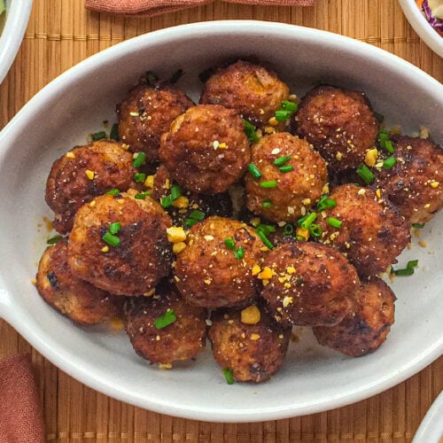 Easy Korean Meatballs Recipe for the Popular Korean Street Food Snack. Copyright © 2024 Terence Carter / Grantourismo. All Rights Reserved.