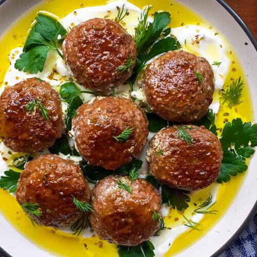 Greek Meatballs Recipe for Keftedes or Juicy Meatballs with Greek Herbs. Copyright © 2024 Terence Carter / Grantourismo. All Rights Reserved.