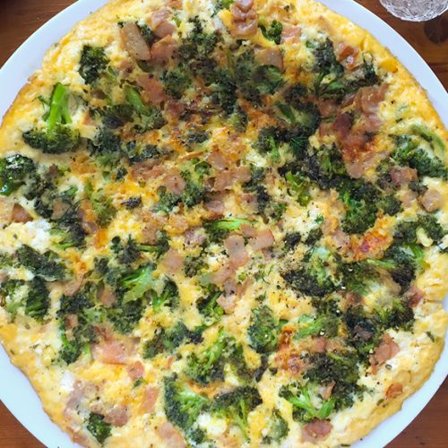 Russian Sour Cream Omelette Recipe with Broccoli and Ham. Copyright © 2024 Terence Carter / Grantourismo. All Rights Reserved.