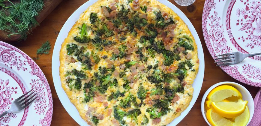 Russian Sour Cream Omelette Recipe with Broccoli and Ham. Copyright © 2024 Terence Carter / Grantourismo. All Rights Reserved.