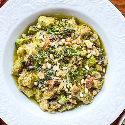 Spinach Ricotta Gnocchi Recipe with Asparagus, Broccolini and Dukkah. Copyright © 2024 Terence Carter / Grantourismo. All Rights Reserved.