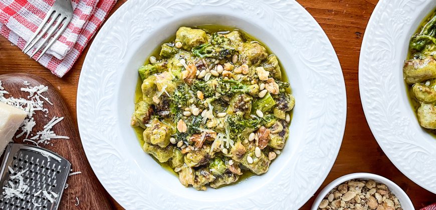 Spinach Ricotta Gnocchi Recipe with Asparagus, Broccolini and Dukkah. Copyright © 2024 Terence Carter / Grantourismo. All Rights Reserved.