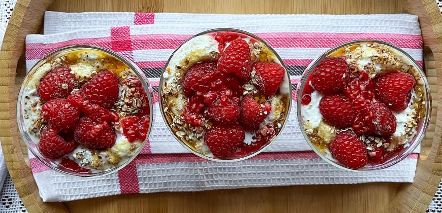 Cranachan Recipe for Scottish Raspberries, Cream, Whiskey, Honey and Oats. Copyright © 2025 Terence Carter / Grantourismo. All Rights Reserved.