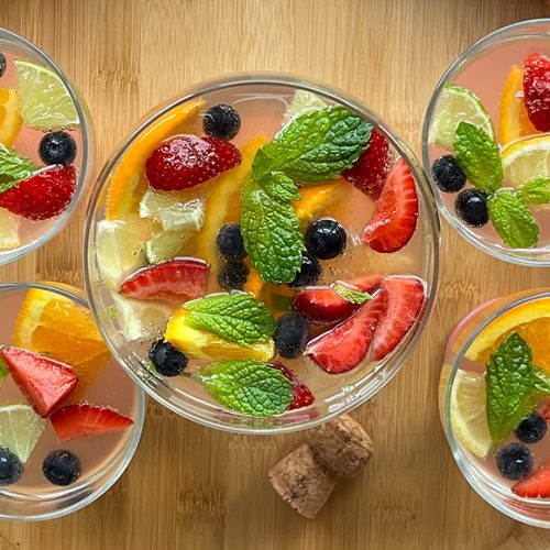 White Sangria Recipe with Sparkling Wine and Summer Fruits. Copyright © 2025 Terence Carter / Grantourismo. All Rights Reserved.