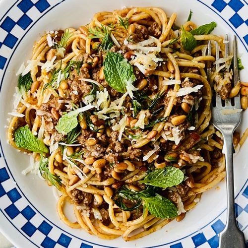 Lamb Ragu Recipe with Middle Eastern Spices, Pine Nuts and Mint. Most popular recipes of October 2025. Copyright © 2025 Terence Carter / Grantourismo. All Rights Reserved.