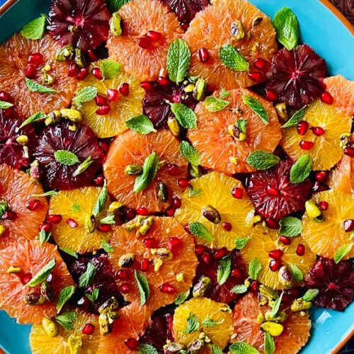 Moroccan Orange Salad Recipe with Mint, Pomegranate and Pistachios. Copyright © 2025 Terence Carter / Grantourismo. All Rights Reserved.