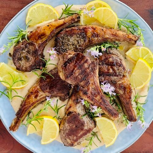 Greek Lamb Chops Recipe for Juicy Lamb Cutlets with Lemon and Rosemary. Copyright Lara Dunston Terence Carter 2026 Grantourismo